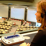 pupitre d'interprete en conferences